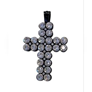 Elegant Crystal Cross Pendant Necklace